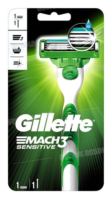 RASOIR SENSITIVE 3 LAMES + 1 RECHARGE MACH3 GILLETTE