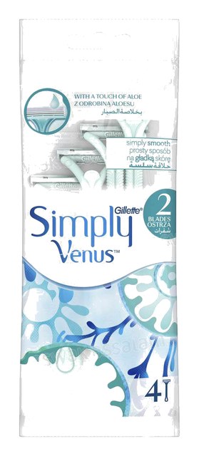 RASOIR SIMPLY VENUS2  4 UNITES GILLETTE