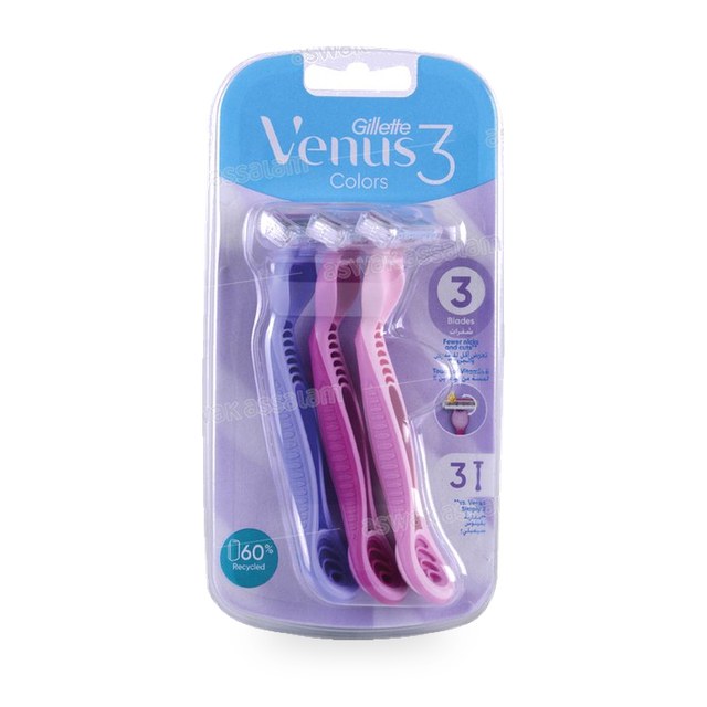 RASOIR VENUS COLORS SIMPLY 3 LAMES 3 UNITES GILLETTE
