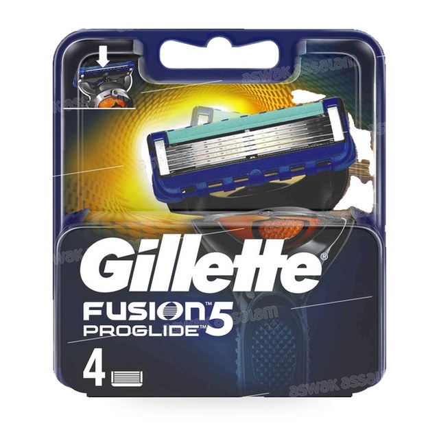 RECHARGES LAMES DE RASOIR FUSION PROGLIDE 4 UNITES GILLETTE