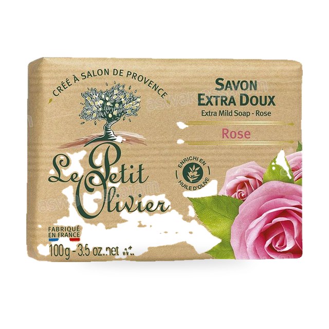 SAVON EXTRA DOUX ROSE 100G LE PETIT OLIVIER