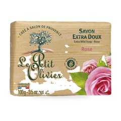 SAVON EXTRA DOUX ROSE 100G LE PETIT OLIVIER