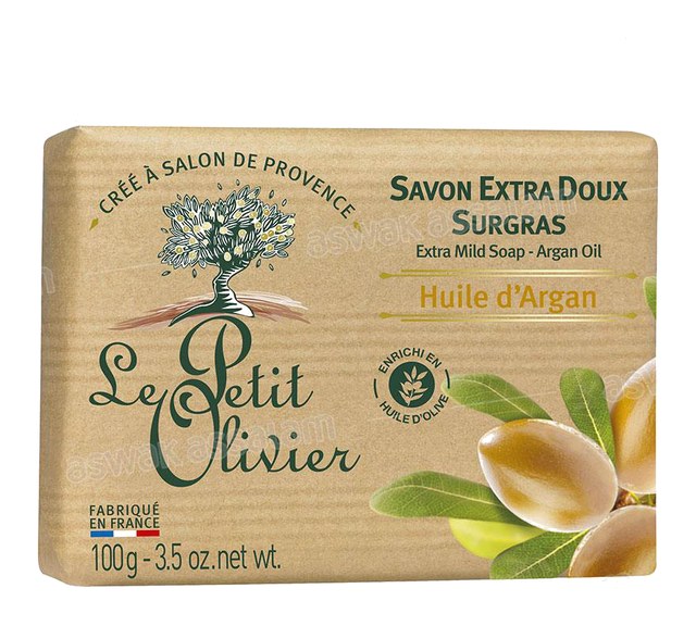SAVON EXTRA DOUX SURGRAS HUILE D’ARGAN 100G LE PETIT OLIVIER