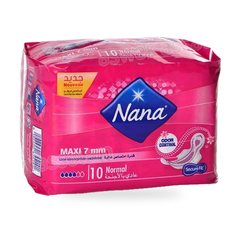 SERVIETTES HYGIENIQUES MAXI CLIP NORMAL PAQUET DE 10 NANA