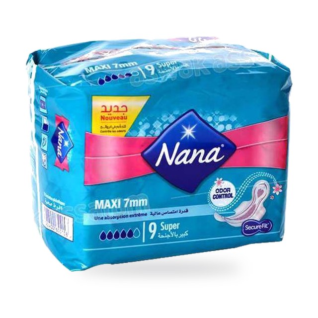 SERVIETTES HYGIENIQUES MAXI CLIP SUPER PAQUET DE 10 NANA
