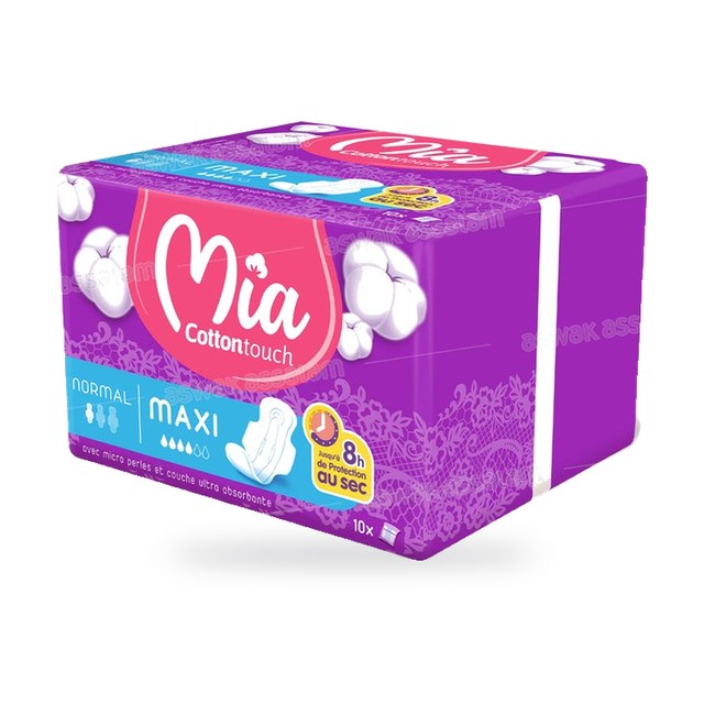 SERVIETTES HYGIENIQUES MAXI NORMAL 10 UNITES MIA