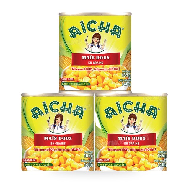 MAIS SANS SUCRE SANS OGM 3*165G AICHA