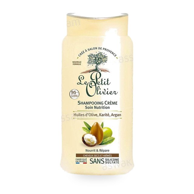 SHAMPOOING CREME NUTRITION HUILES D’OLIVE, KARITE, ARGAN 250ML LE PETIT OLIVIER