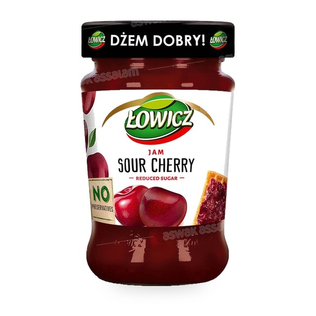CONFITURE CERISE SUCRE REDUIT 280G LOWICZ