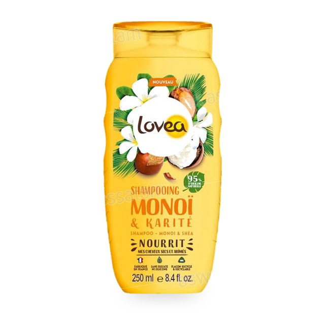 SHAMPOOING MONOI & KARITE POUR CHEVEUX SECS ET ABIMES 250ML LOVEA