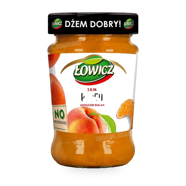CONFITURE PECHE SUCRE REDUIT 280G LOWICZ