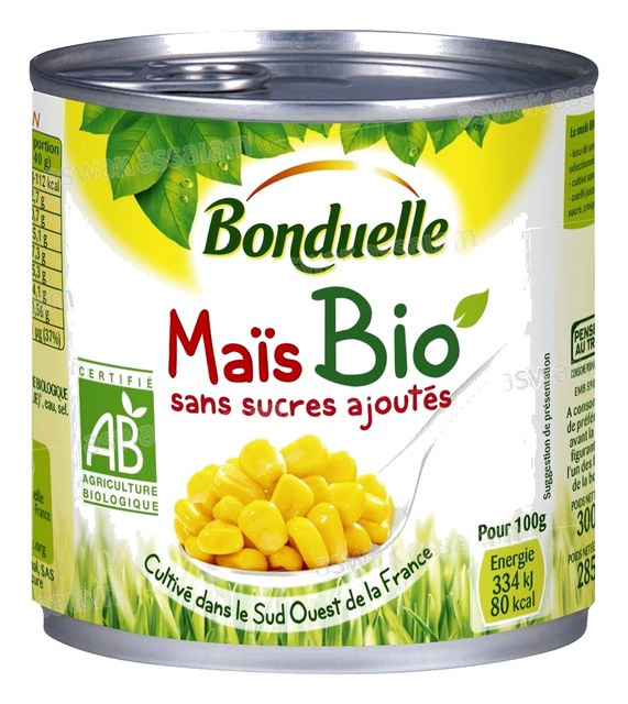 MAIS BIO SANS SUCRES AJOUTES 300G BONDUELLE