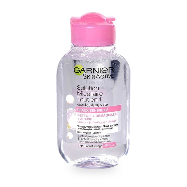 SOLUTION MICELLAIRE TOUT EN 1 PEAUX SENSIBLES FORMAT VOYAGE 100ML GARNIER