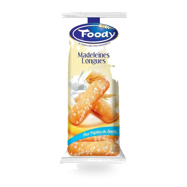 MADELEINES LONGUES AUX PEPITES DE SUCRE 250G FOODY