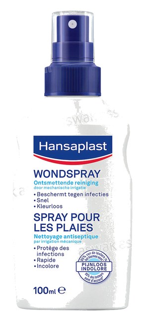 SPRAY NETTOYANT ANTISEPTIQUE INDOLORE POUR PLAIES 100ML HANSAPLAST
