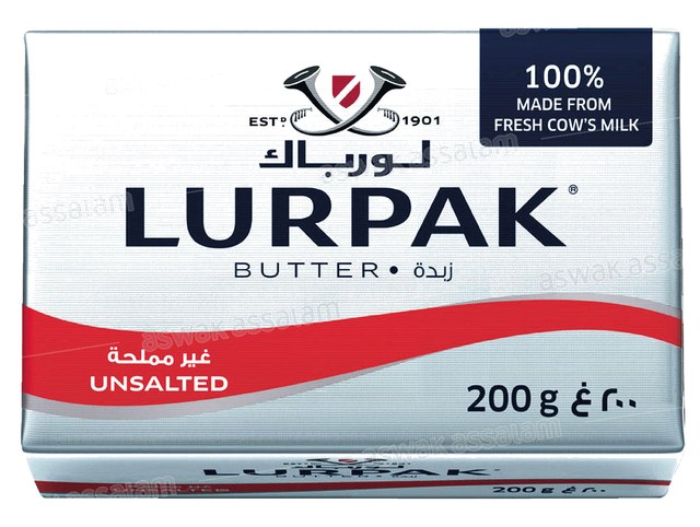 BEURRE PLAQUETTE 200G LURPAK