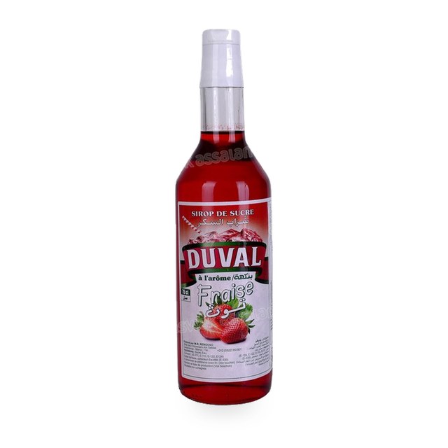 SIROP DE SUCRE AROME FRAISE 75CL DUVAL