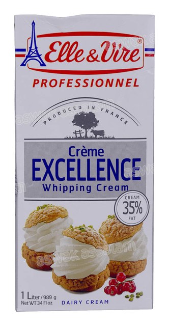 CREME LIQUIDE POUR DESSERT 35% MG 1L ELLE &VIRE
