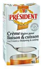 CREME UHT LEGERE POUR LIAISON ET CUISSON 1L PRESIDENT