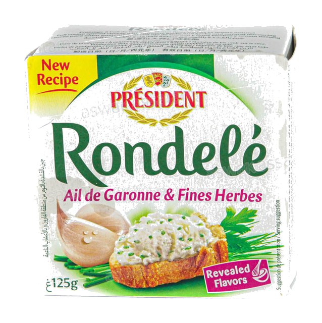 FROMAGE A TARTINER AIL & FINES HERBES 125G RONDELE PRESIDENT