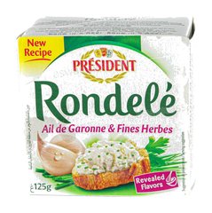 FROMAGE A TARTINER AIL & FINES HERBES 125G RONDELE PRESIDENT