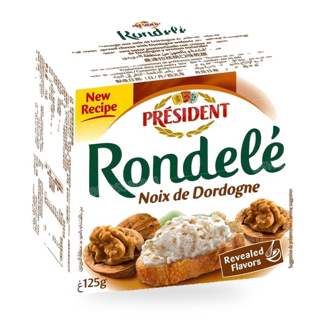 FROMAGE A TARTINER NOIX 125G RONDELE PRESIDENT