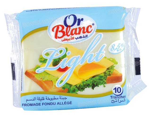 FROMAGE LIGHT EN TRANCHES 200G OR BLANC