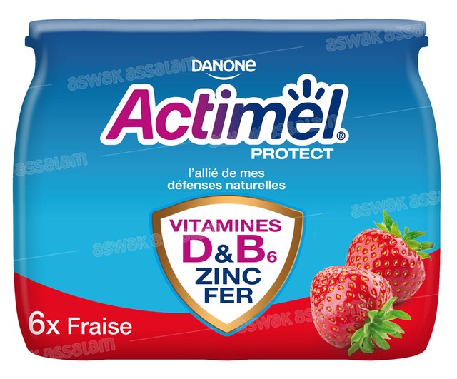 YAOURT A BOIRE ACTIMEL PROTECT FRAISE 6*100G PACK DANONE