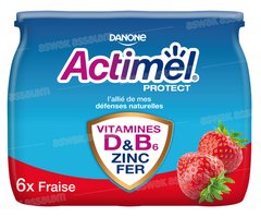 YAOURT A BOIRE ACTIMEL PROTECT FRAISE 6*100G PACK DANONE