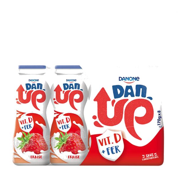 YAOURT A BOIRE DANUP FRAISE 8*170G PACK DANONE