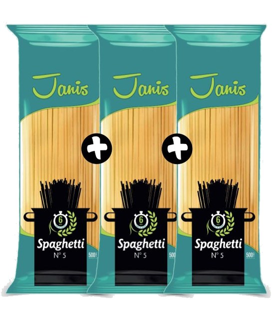 Lot de 3 spaghettis 500g  – JANIS