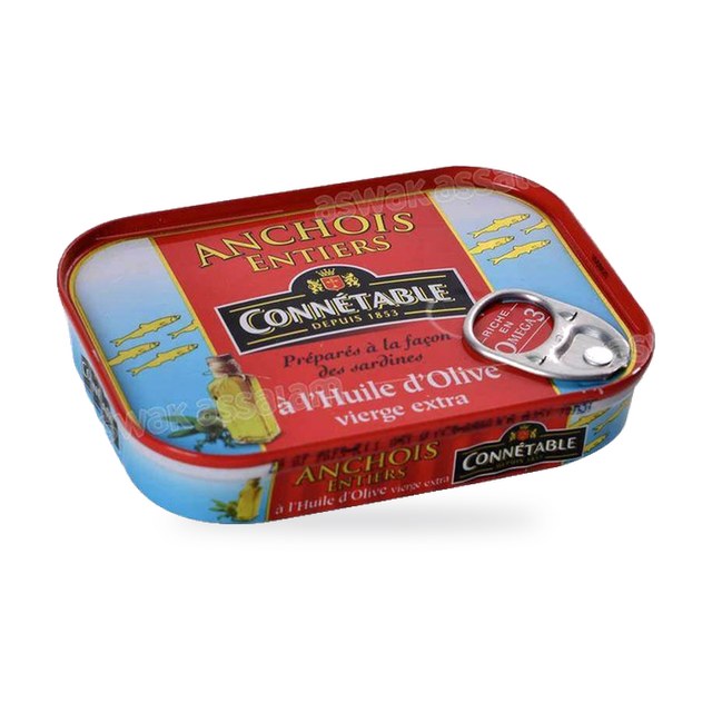 ANCHOIS A L’HUILE D’OLIVE EXTRA VIERGE 100G CONNETABLE