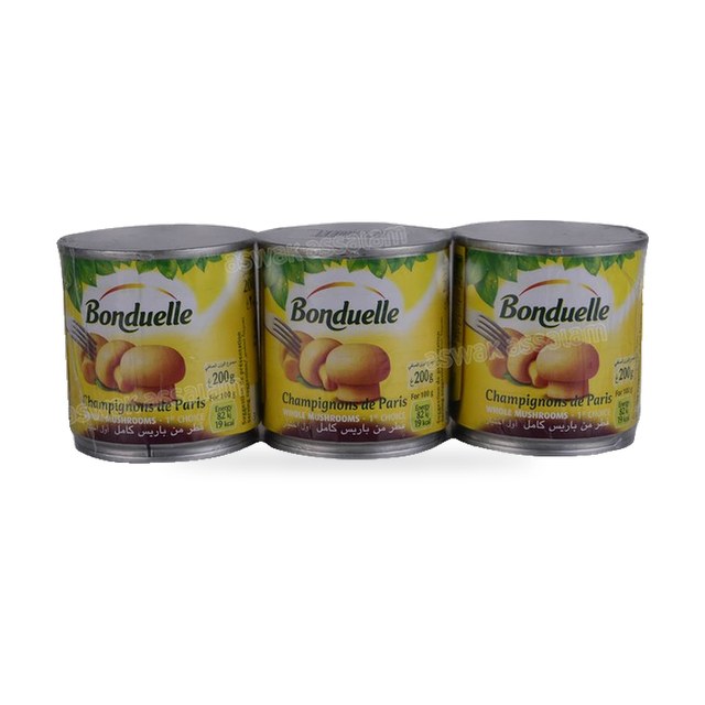 CHAMPIGNONS DE PARIS ENTIERS 3*200G BONDUELLE
