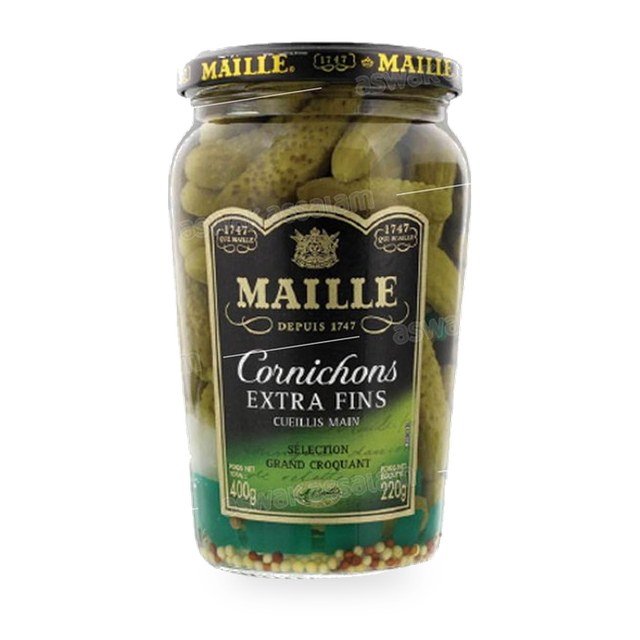 CORNICHONS EXTRA FINS 220G MAILLE