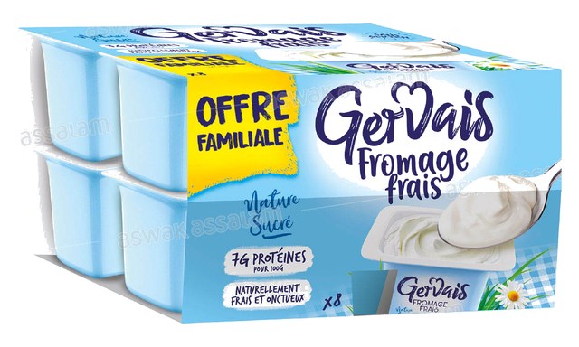 FROMAGE FRAIS NATURE SUCRE 8*80G PACK GERVAIS