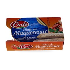FILETS DE MAQUEREAUX A LA SAUCE TOMATE 125G CARLE