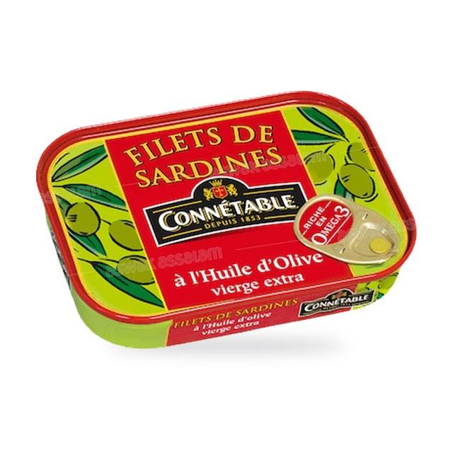 FILETS DE SARDINES A L’HUILE D’OLIVE EXTRA VIERGE 100G CONNETABLE
