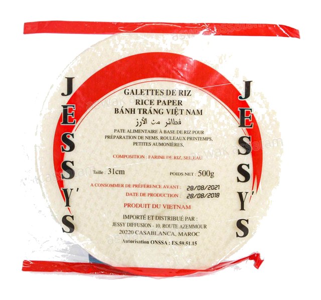 GALETTES DE RIZ 31CM 500G JESSY’S