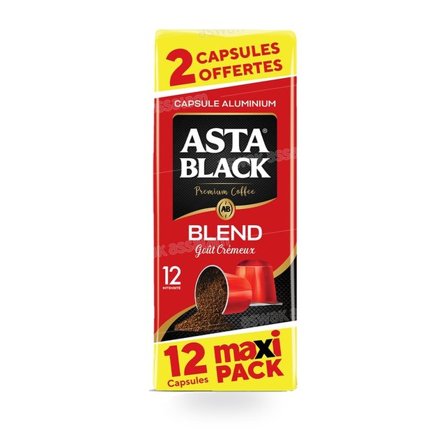 CAFE BLEND BOITE 10 CAPSULES ASTA BLACK (2 CAPSULES GRATUITES)