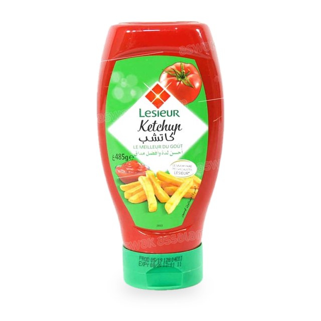 KETCHUP SQUEESE TOP DOWN 485G LESIEUR