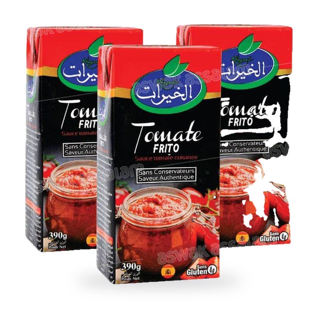 LOT DE 3 SAUCES TOMATES CUISINEES 390G KHAYRAT (2 ACHETES = 1 GRATUIT)