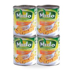 LOT DE 4 BOITES DE CHAMPIGNONS COUPES 184G MIDO (3 ACHETES = 1 GRATUIT)