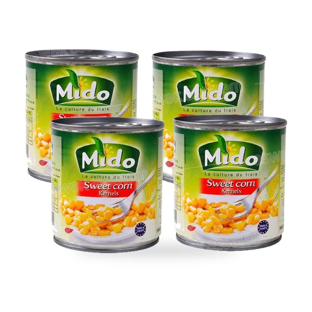 LOT DE 4 BOITES DE MAIS 140G MIDO (3 ACHETES = 1 GRATUIT)