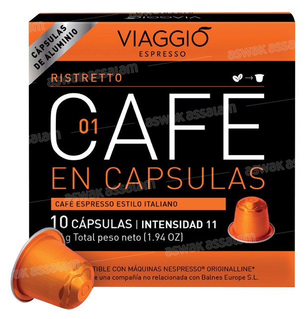 CAFÉ RISTRETTO INTENSITE 11 BOITE 10 CAPSULES VIAGGIO