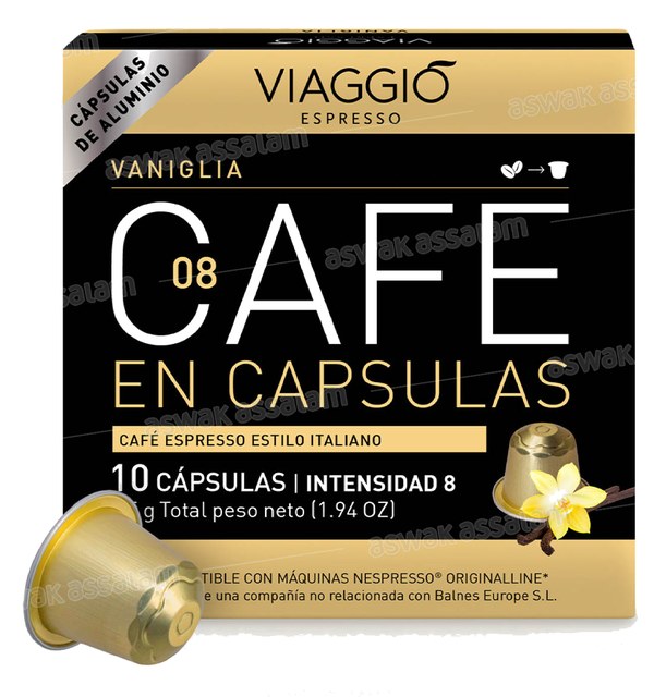 CAFÉ VANILLE INTENSITE 8 BOITE 10 CAPSULES VIAGGIO