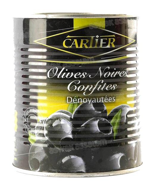 OLIVES NOIRES DENOYAUTEES 340G CARTIER