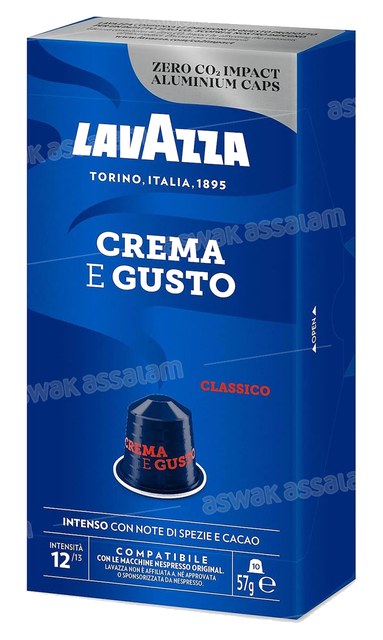 CAFE ESPRESSO CREMA E GUSTO CLASSICO INTENSITE 12 BOITE 10 CAPSULES LAVAZZA