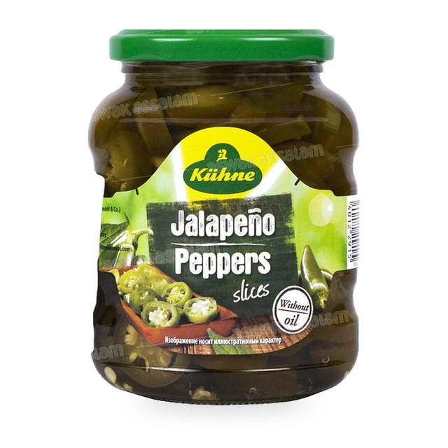 PIMENT JALAPENO EN MORCEAUX SANS HUILE 330G KUHNE