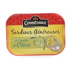 SARDINES GENEREUSES A L’HUILE D’OLIVE 140G CONNETABLE