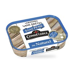 SARDINES SANS PEAU ET SANS ARETES AU NATUREL 140G CONNETABLE